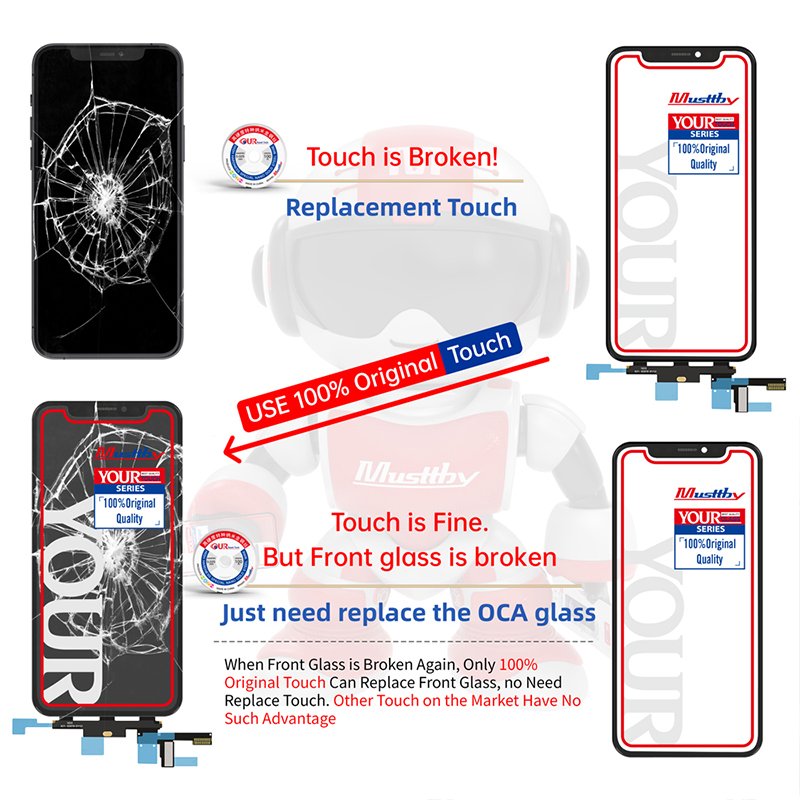 Your Series Original Screen Touch With OCA Panel Replacement for Iphone X XS XR 11 12 Mini Pro Max - 图片 6